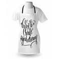 thumbnail image 4 of Saying Apron, Classic Monochrome Cursive Style Written Learn to Create Your Dream Text Graphic, Unisex Kitchen Bib with Adjustable Neck for Cooking Gardening, Adult Size, Black White, by Ambesonne, 4 of 4