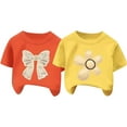 thumbnail image 4 of YYYTop Shirts for Toddler Cute Top 2 Piece Kids Girls/Boys Short Sleeve T-Shirt 3-11 years Soft Cotton Basic Tshirt Solid Summer Outfits Tee Undershirt On Clearance, 4 of 4