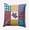Larkspur, variant on 16" x 16" Simply Daisy Printed Quilt Leaves Polyester Indoor/Outdoor Pillow, Fuschia Qty 1
