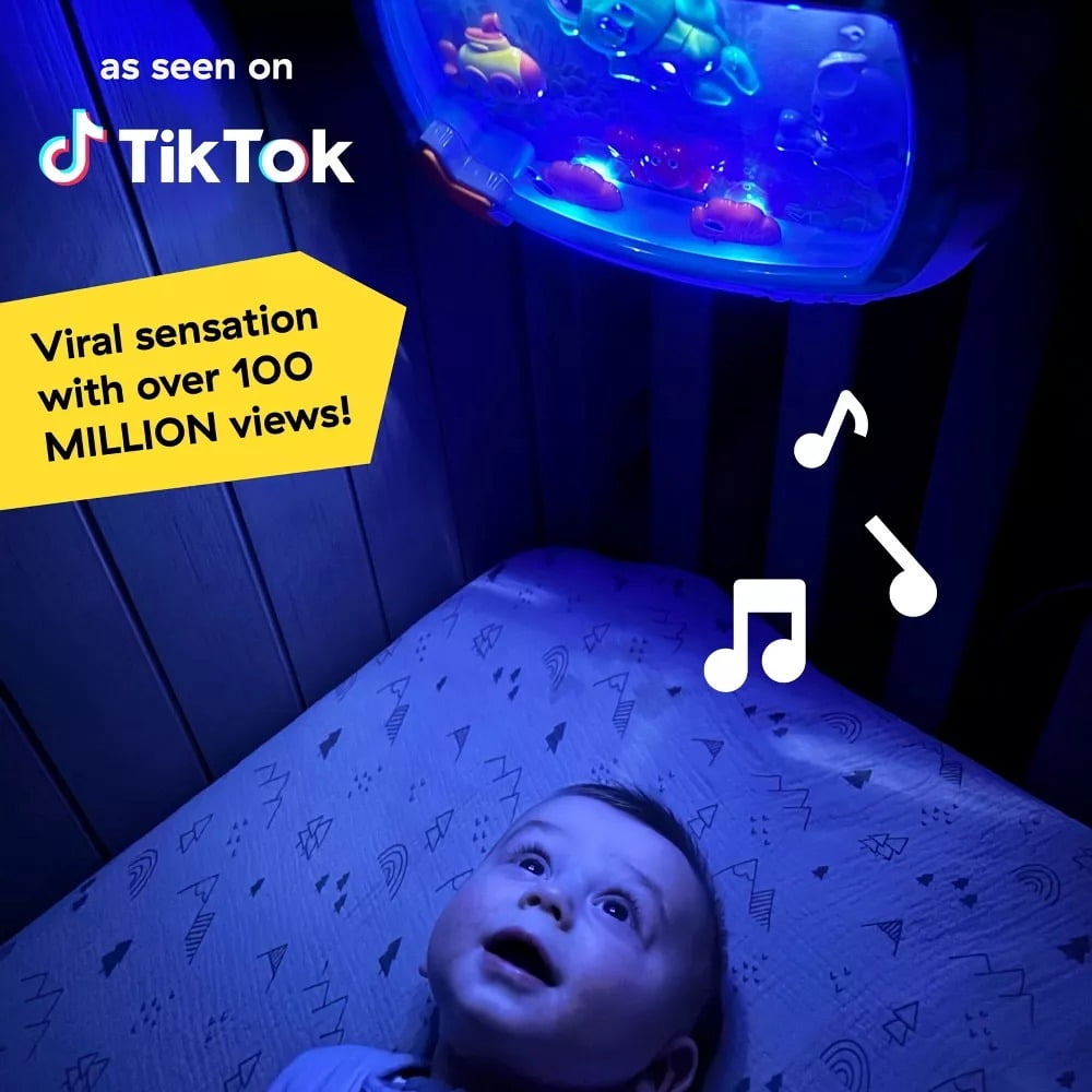 Sea Dreams Soother Musical Crib Toy and Sound Machine for Babies 0-36 Months, 8.7x11.9x5.22 Inches