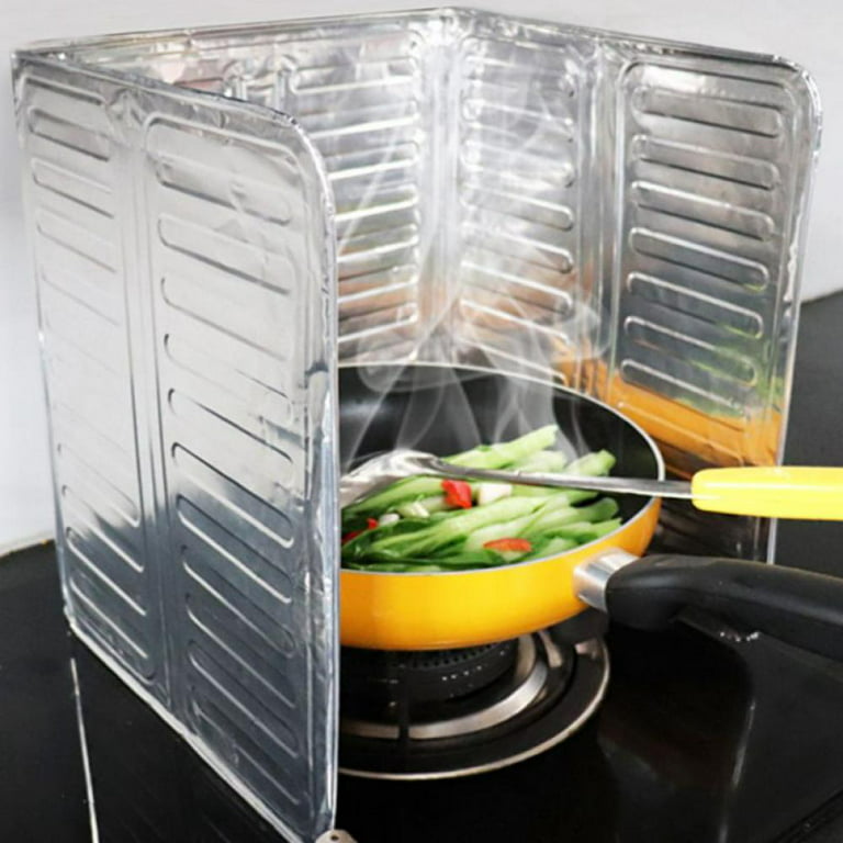 Kitchen Cooker Shield Splash Guard Cooking Frying Oil Splash Screen Cover  Aluminium Foil Plate Gas Stove