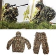 thumbnail image 3 of 3x Traje Ghillie premium Hoja 3D Adultos Niños Traje Ghillie Woodland Camo Camuflaje Chaqueta de Conjunto de pantalones con capucha para deportes al Baoblaze Trajes Ghillie de camuflaje, 3 of 8