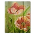 thumbnail image 3 of Designart 'Ancient Red Tulips Flowers III' Traditional Print on Natural Pine Wood, 3 of 5