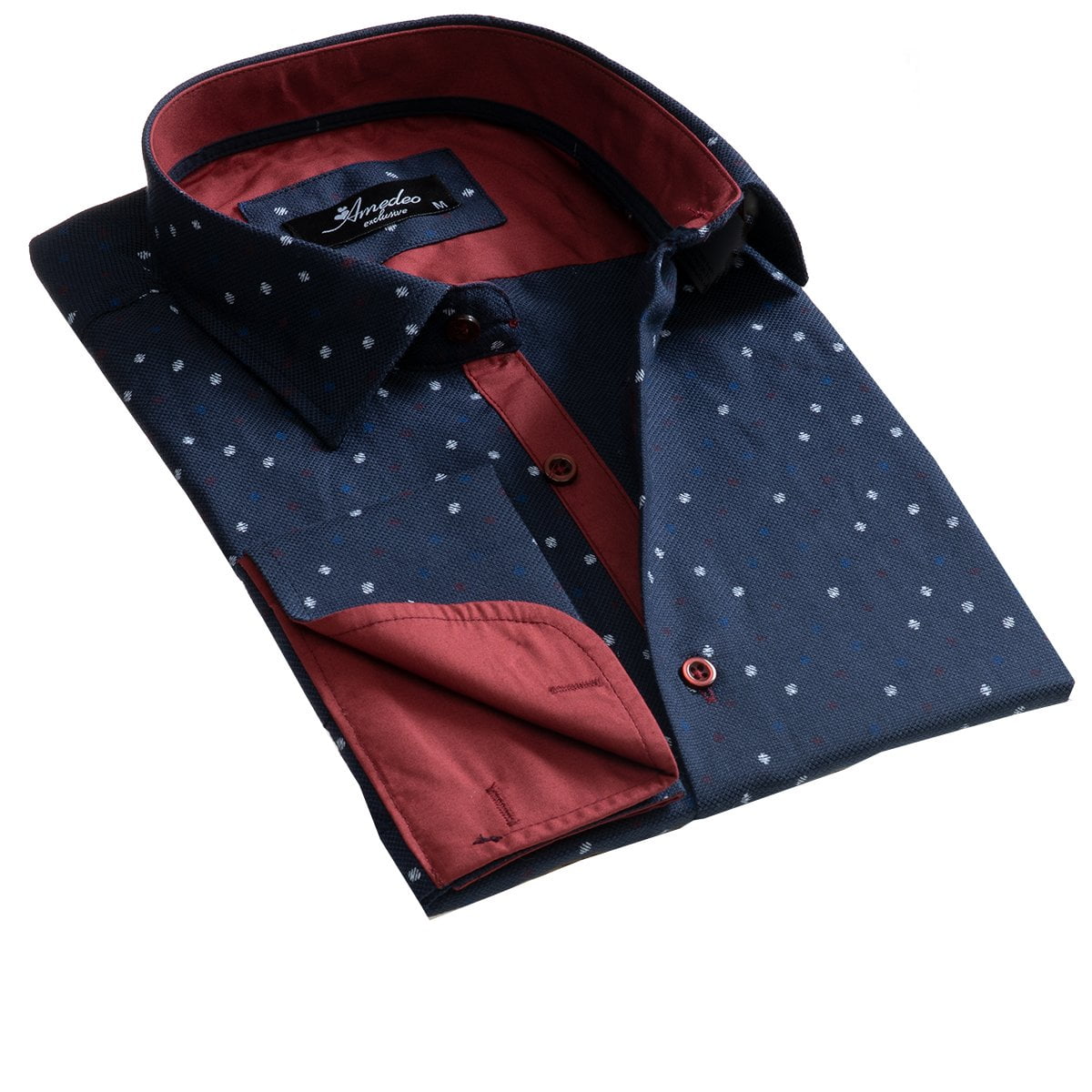 dark red formal shirt