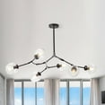 thumbnail image 5 of Bella Depot 8-Light Black Modern Full-angle Adjustable Chandelier with Clear Glass Shades 6Light 13 to 24 Inches 25 to 36 Inches, 5 of 5