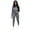 Grey, variant on Women's Two Piece Outfits Casual Long Sleeve Pant Sets Ripped Hole Long Sleeve Elastic Waist Pullover Hoodies Long Pants Casual Sweatsuits Tracksuits