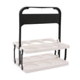 thumbnail image 1 of Foldable Two-Tone Plastic Beer & Wine Carrier: Portable, Space-Saving Storage Rack for Outdoor Gatherings, KTV Bars & Home Use – Durable, Stylish Multifunctional Holder in Black & White, 1 of 6