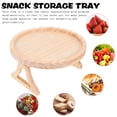 thumbnail image 4 of FONDOTIN 1Set Couch Arm Tray Table Rectangular Khaki Wood Portable Table for Home Use, 4 of 5