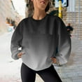 thumbnail image 2 of Besolor Knit Sweatshirt for Women Fall Fashion Round Neck Gradient Color Pullover Shirts Ladies Long Sleeved Tops, 2 of 7
