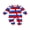 Stripe, variant on BemeyourBBs Newborn Baby Girl Boy 4th of July Outfit Footed Romper FootieJumpsuit Infant Baby Patriot Independent Day Clothes American Flag Stripe Print Ruffles Long Sleeve Zipper Romper Headband Set