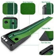 thumbnail image 4 of Abcosport Indoor Golf Putting Practice Mat – Auto Ball Return Function – Life-Like Portable Golf Court Real-Like Grass – Extra-Long Golf Mat – 3 Bonus Balls, 4 of 8