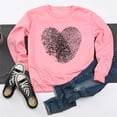 thumbnail image 4 of Baqcunre Valentine'S Day Shirts For Women Fingerprint Heart Print Round Neck Long Sleeve Top(Pink S-3XL),Long Sleeve Shirts For Women Graphic Tees For Women Holiday Tops For Women 2023 Womens Tops, 4 of 4