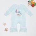 thumbnail image 1 of Pelele de Navidad para niña, conjunto de pijamas para bebé, ropa para niño, mono de burbujas con bordado de nombre, pantalones de manga larga para niño pequeño, 1 of 4