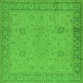 thumbnail image 1 of Ahgly Company Indoor Square Oriental Green Industrial Area Rugs, 4' Square, 1 of 4