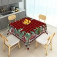 thumbnail image 6 of Tchckioa Christmas Red Grid Tablecloth for Restaurant Decor,52x52 Inch Square Stain Proof Table Cloth Cover, 6 of 7