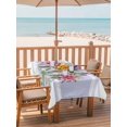 thumbnail image 2 of Outdoor Tablecloth with Umbrella Hole for Patio/Picnic/Party/Camping, Purple Red Spring Floral Waterproof Table Cloth Rectangle Table Cover Washable, Summer Botanical Watercolor (60"x 102"), 2 of 8