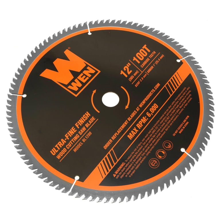 12-Inch Miter Saw Blades 2-Pack – 32T For General Cuts & 80T For Fine Finish, Carbide Tipped, 1-Inch Arbor, 6000 RPM