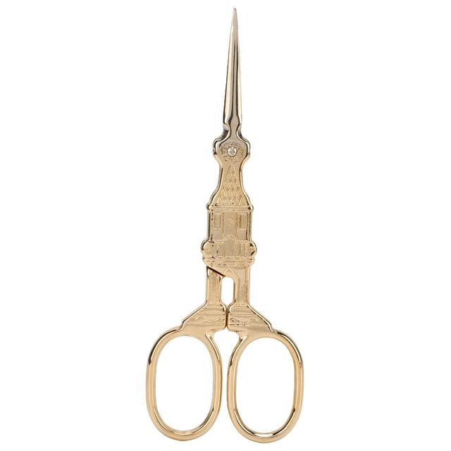 Embroidery Scissors, Stainless Steel Multi Purpose Sharper Blades Vintage Scissors Corrosion Resistant For Needlework For Sewing For Embroidery Gold