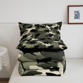 thumbnail image 5 of Manfei Western Camo Shark King Size Comforter Sets, Countryside Camouflage Comforters King Size, Green, Black Reversible, 3 Pieces, 1 Comforter and 2 Pillowcases, 5 of 7