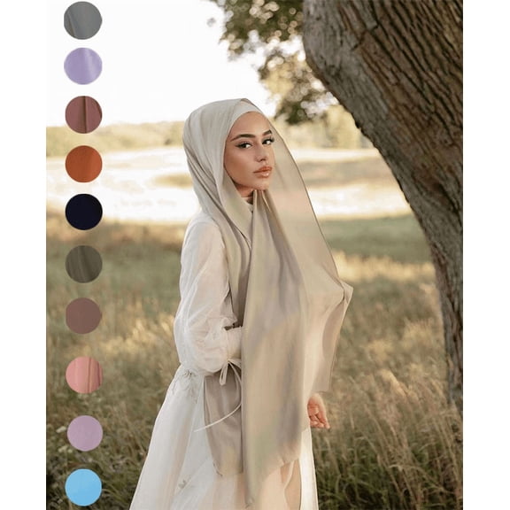 Yoyauz Women's Lightweight Solid Color Chiffon Long Shawl Scarves Are Suitable For Spring Summer And Autumn