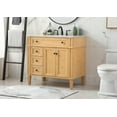 thumbnail image 5 of Elegant Decor Park Avenue 36" Aluminum MDF Single Bathroom Vanity in Driftwood, 5 of 7