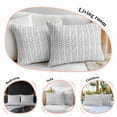 thumbnail image 5 of Throw Pillow Covers 12x20 Inch Inch Set of 2 Black Stripes Decorative Pillow Covers Modern Art Lines Cushion Cover Pillowcase for Sofa Couch Bed Home Decor, 5 of 9