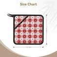 thumbnail image 3 of Disketp Plaid Heart Pot Holders Kitchen Insulation Mats Heat Resistant Pot-Holder Oven Anti-Scald Pads for Cooking Baking, 7.1*7.1inch, 3 of 8