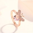 thumbnail image 2 of Fiaya Women Bee Faux Diamond Jewelry Set, Only 1pc Cute Bee Zircon Ring, Jewelry Accessories for Women Anniversary Gift (Rose Gold), 2 of 4
