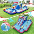thumbnail image 4 of Gymax Inflatable Water Slide Park Kids Bounce House Climbing Jumping with 950W Blower, 4 of 9