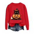 thumbnail image 4 of MVRLSH Women's Halloween Graphic Print Long Sleeve Pullover Sweater Size - M, 4 of 6