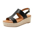 thumbnail image 1 of Women‘s Platform Sandals Espadrille Wedge Ankle T-Strap Open Toe Sandals, 1 of 9