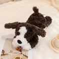 thumbnail image 6 of Adorable Lying Dog Plush Toy Cute Brown White Puppy Doll Soft Stuffed Animal Hug Plush Throw Pillow, 6 of 8