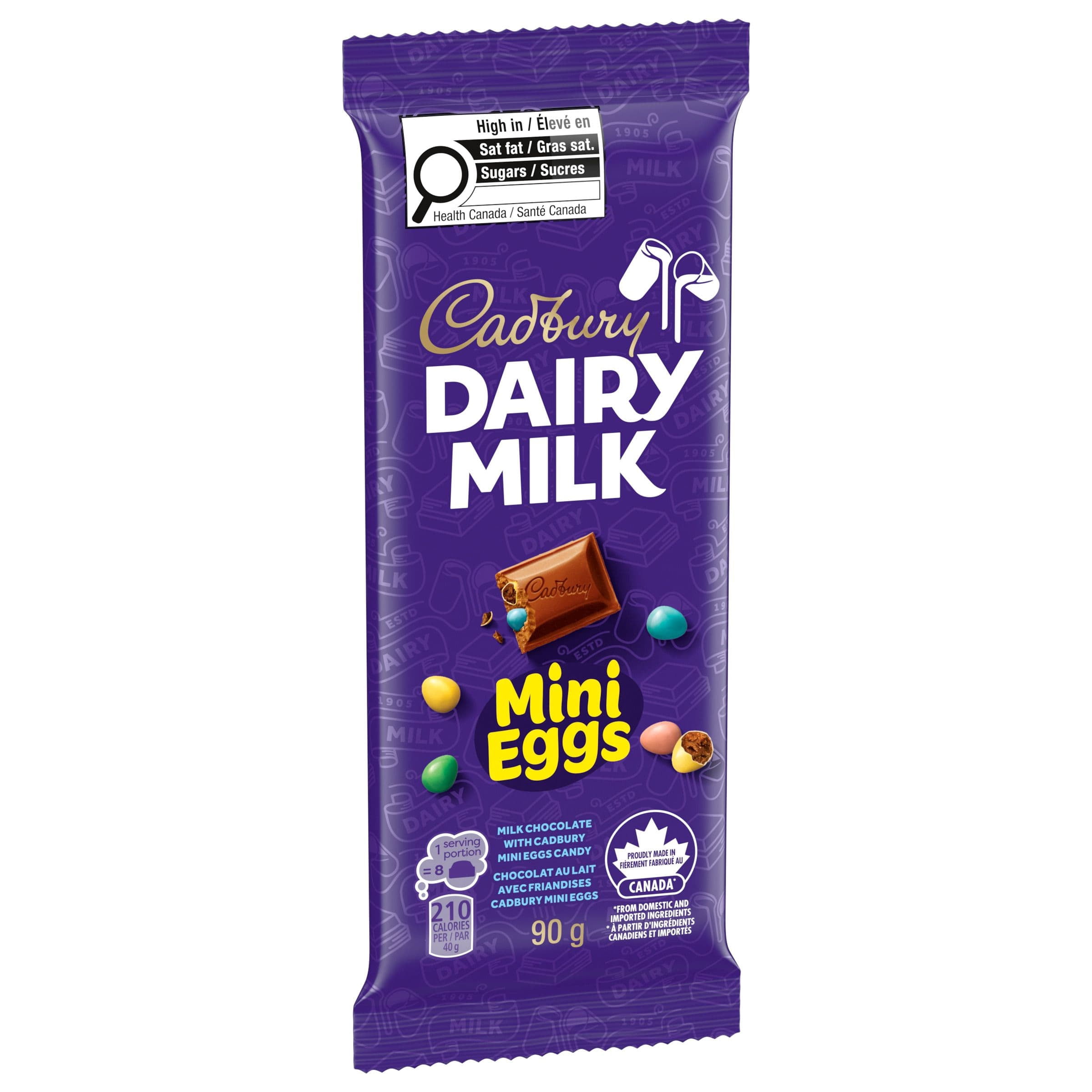 CADBURY DAIRY MILK Milk Chocolate Bar with Mini Eggs  Candy, CADBURY DAIRY MILK Milk Chocolate with CADBURY Mini Eggs, 90 g