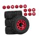 thumbnail image 5 of 4 ruedas y neumáticos para camión RC 1/10, piezas de coche RC, durabilidad, resistentes, repuestos profesionales, accesorios de repuesto para Rojo, 5 of 8