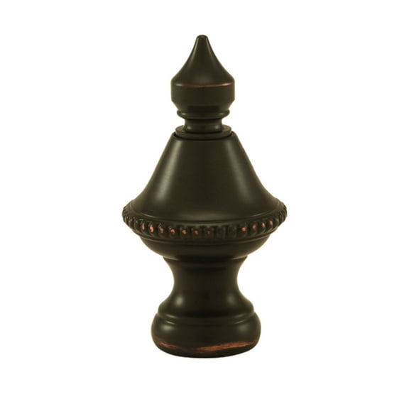 Beaded Knob Lamp Finial Spire Oiled Bronze 1.5"h