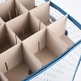 thumbnail image 4 of Large Capacity 128 Compartment Christmas Ornament Storage Box, Foldable Holiday Decoration Organizer with Individual Slots Blue Polka Dot Design for Festive Organization, 4 of 6