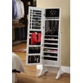 thumbnail image 2 of CB15346 Amoire Jewelry Mirror Organizer Storage Box 2-Drawers Mirrored Cabinet with Stand, 2 of 3