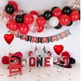 thumbnail image 2 of Globos de látex Aiwolf rojos y negros de 12 pulgadas, 50 unidades, 2 of 7