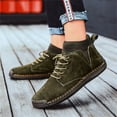 thumbnail image 5 of Xfvqtps Mens Ankle Boots British Lace up Comfortable Motorcycle Skin Casual Suede Sports Shoes Retro Martin Shoes Breathable Locomotive Tooling Shoe Army Green, 5 of 8