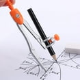 thumbnail image 4 of 10-Piece Math Geometry Kit for Students - Shatterproof Storage Case Included | Ruler, Protractor, Compass, Eraser, Pencil Sharpener, Refills (2 Packs), Pencil & Drawing Tool，Orange, 4 of 6