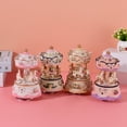 thumbnail image 2 of Music Box Carousel Horse Color Change LED Light Luminous Rotating Best Gift Melody-Castle in The Sky, 2 of 7