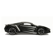 Lykan Hypersport Black with Black Panther Diecast Figure Marvel Series 1/24 Diecast Model Car by Jada