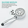thumbnail image 5 of Shower Head，5 Mode Adjustable Settings Handheld Shower Head with Hose High Pressure Shower Heads，Chrome, 5 of 5