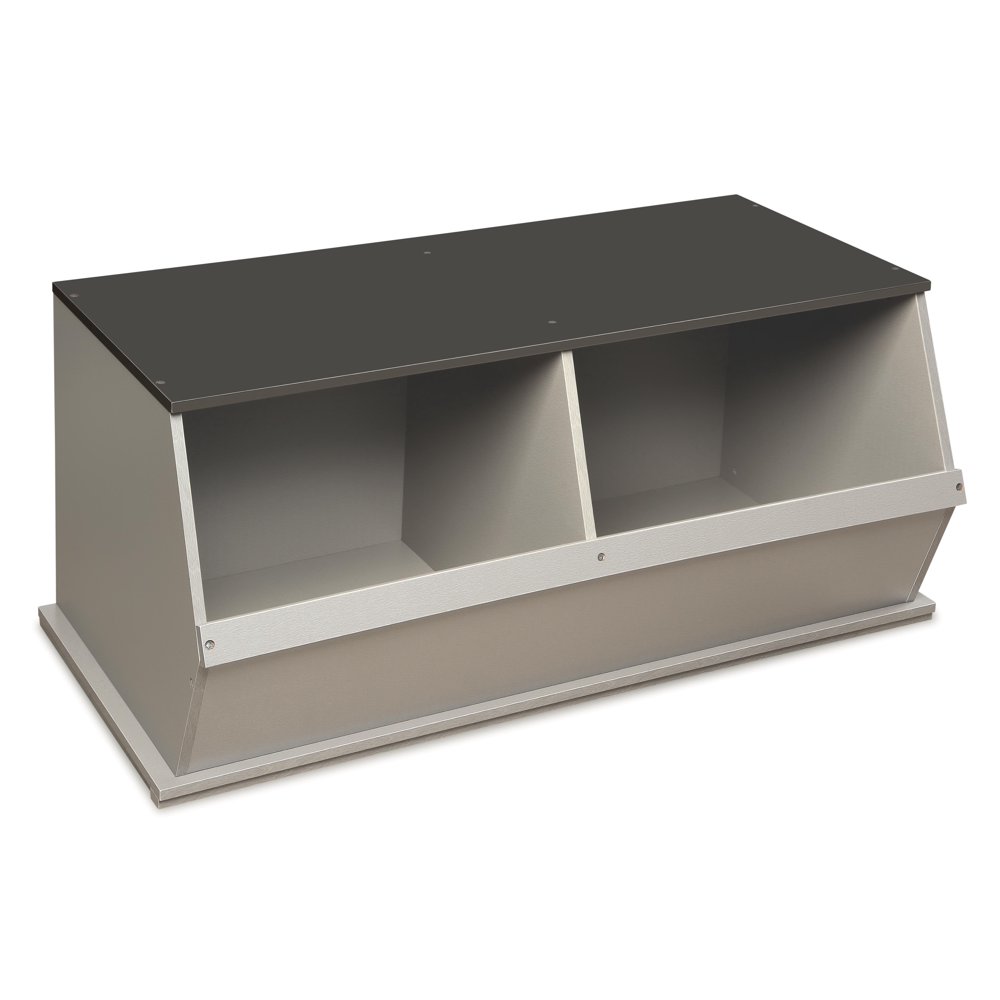 badger basket two bin stackable storage cubby