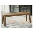 thumbnail image 2 of Signature Design by Ashley Janiyah Outdoor Dining Bench – Solid Acacia Wood, Light Brown, Slatted Style, Weather-Resistant Patio Seating, 2 of 9