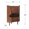 SEI Furniture Larson Corner Bar Dark Tobacco 35 x 49