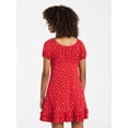 thumbnail image 2 of Weekend Academy Girls Knit Puff Sleeve Peasant Dress, Sizes 4-18, 2 of 5
