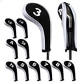 thumbnail image 5 of 12 Pcs Golf Club Head Iron Covers Zippered Neoprene Protective Portable Durable Tool, 5 of 5