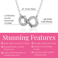 thumbnail image 3 of Cate & Chloe Robin 18k White Gold Plated Infinity Necklace with Heartfelt Message Card, Gift for Mom, 3 of 6