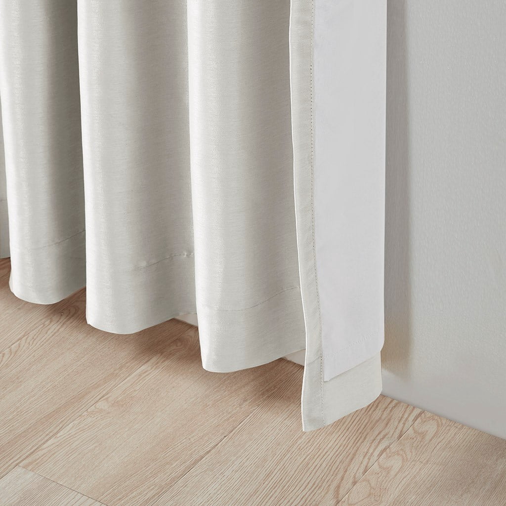 MAYEERTY 50x84" Blackout Twist Tab Window Curtain Panel - White